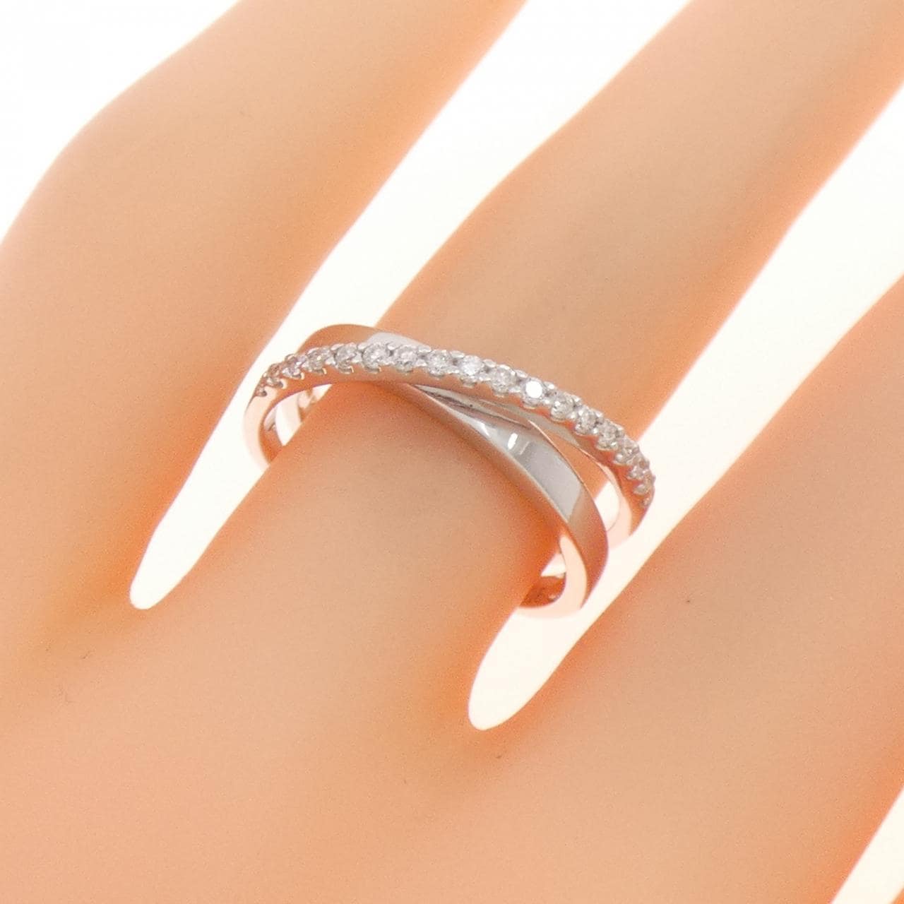 K18WG ダイヤモンド リング 0.16CT