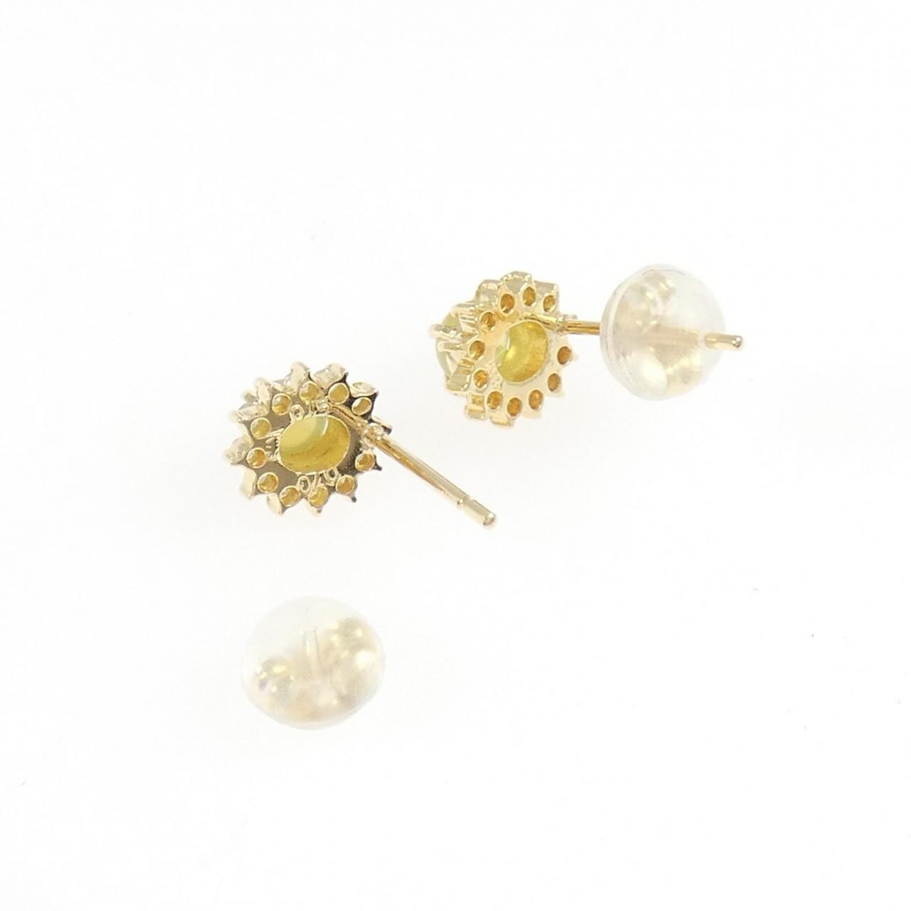 K18YG クリソベリルキャッツ ピアス 0.70CT