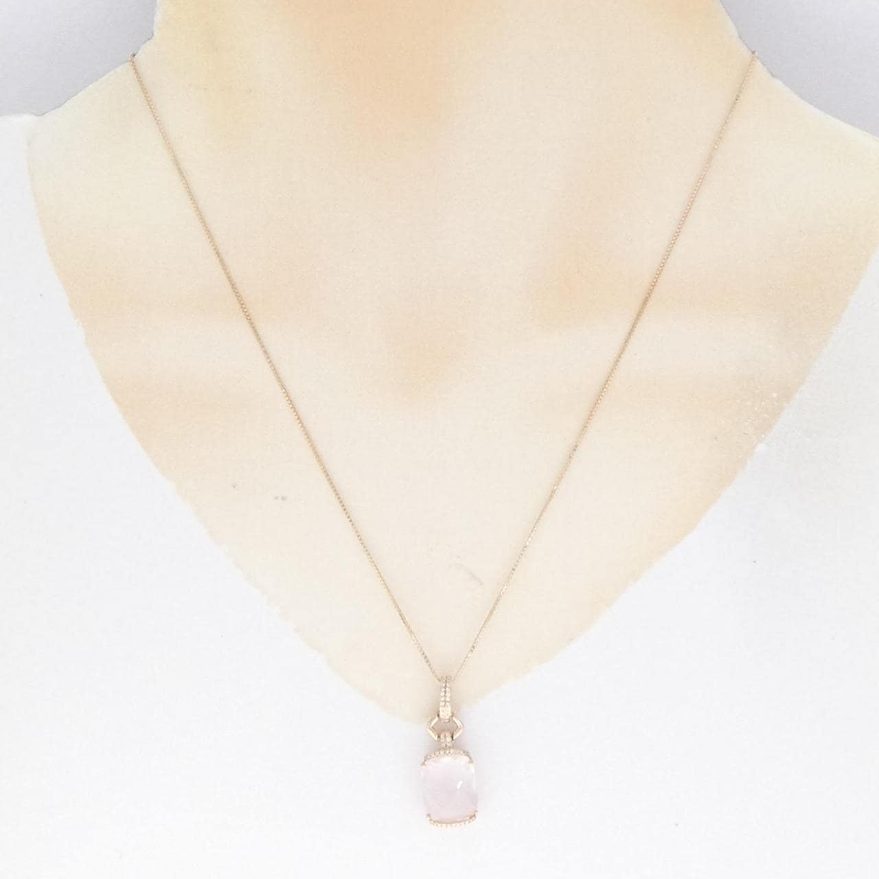 18KPG/K18PG rose Quartz necklace
