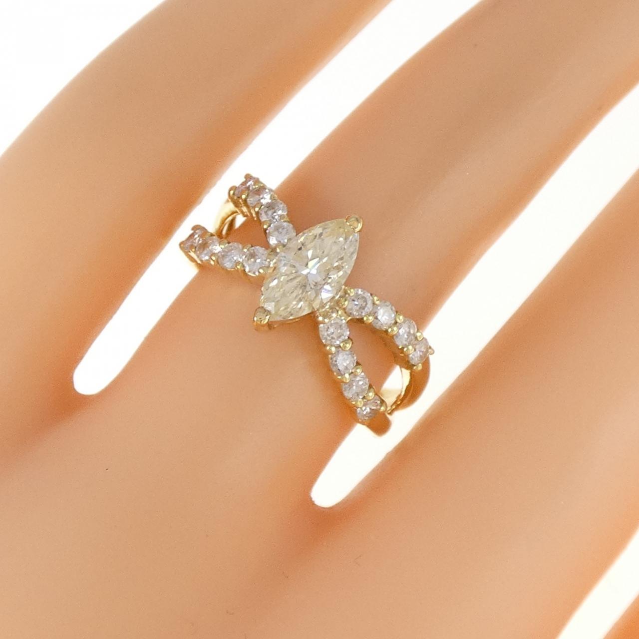 K18YG ダイヤモンド リング 0.663CT