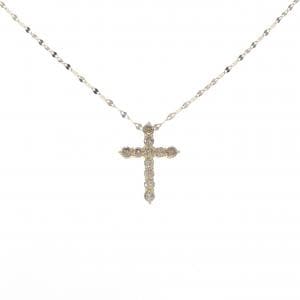 K18YG クロス ダイヤモンド ネックレス 0.30CT