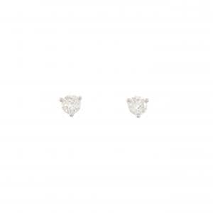 PT900 ソリティア ダイヤモンド ピアス 0.50CT