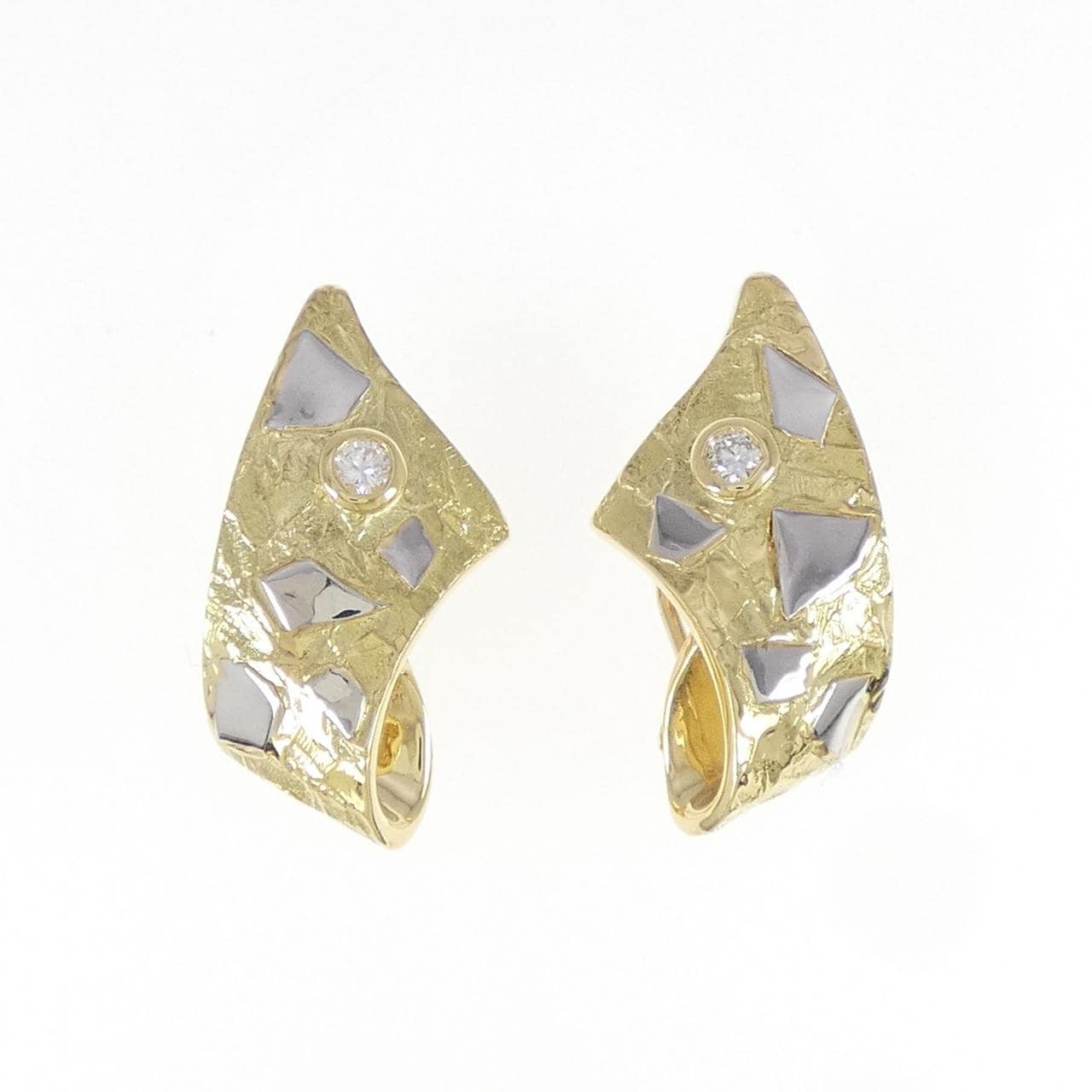 K18YG/K18WG ダイヤモンド ピアス 0.18CT