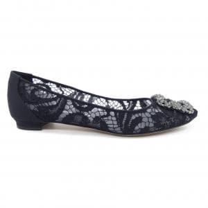 マノロブラニク MANOLO BLAHNIK HANGISIFLAT LACE ハンギシフラット レース フラットシューズ