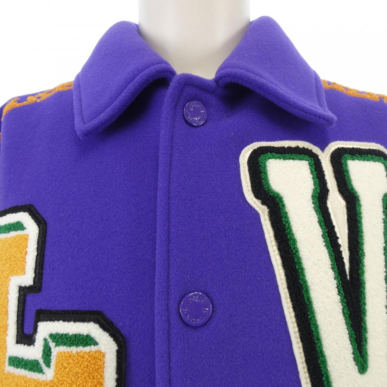 ルイヴィトン LOUIS VUITTON マルチパッチミックスレザーバーシティブルゾン HNL90EMJY スタジャン