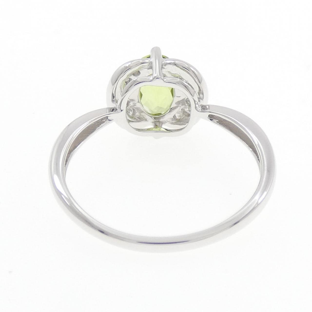 K18WG ペリドット リング 0.92CT