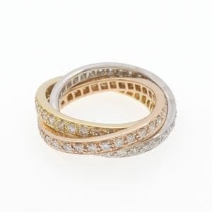 K18スリーカラー フルエタニティ ダイヤモンド リング 1.91CT