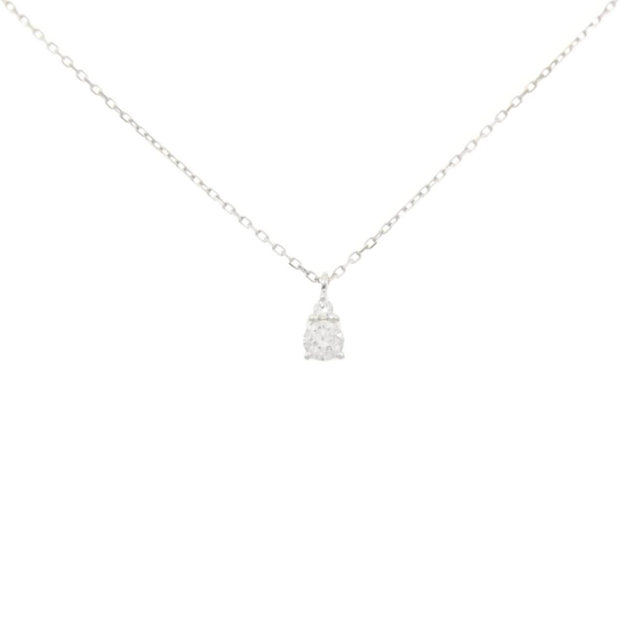 K18WG ダイヤモンド ネックレス 0.12CT