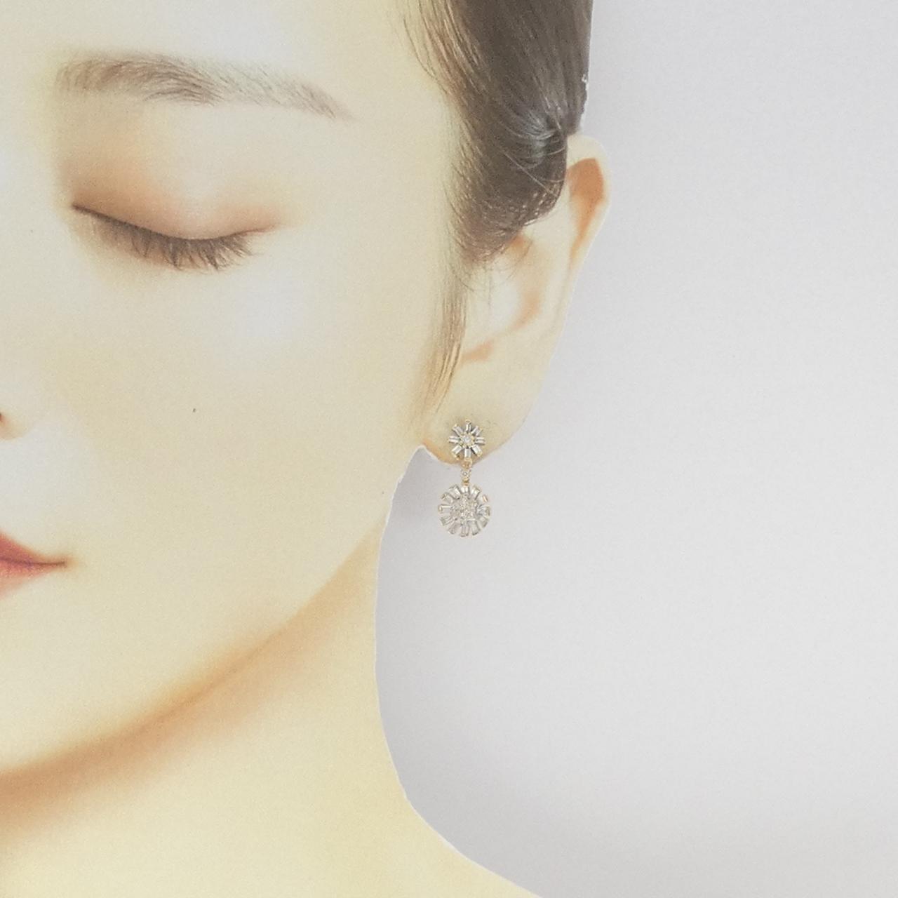 K18YG/K18WG ダイヤモンド ピアス 1.27CT