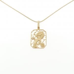 K18YG ドラゴン ダイヤモンド ネックレス 0.08CT
