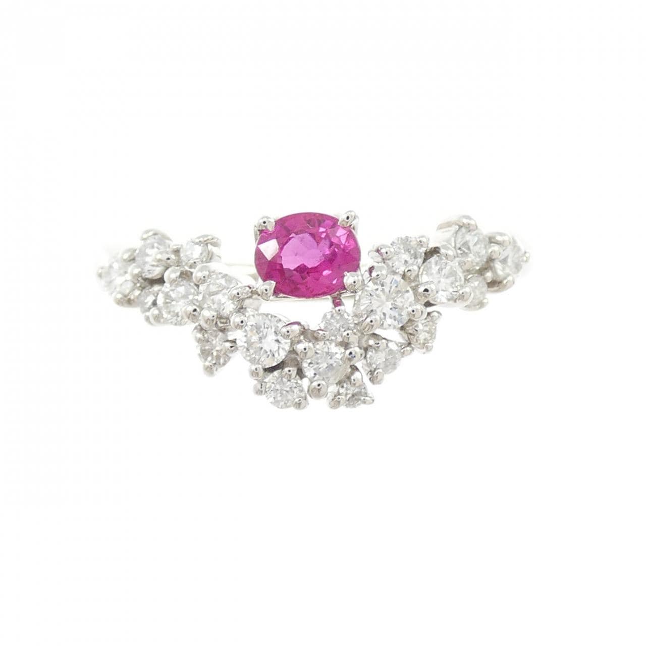 PT900 ルビー リング 0.30CT