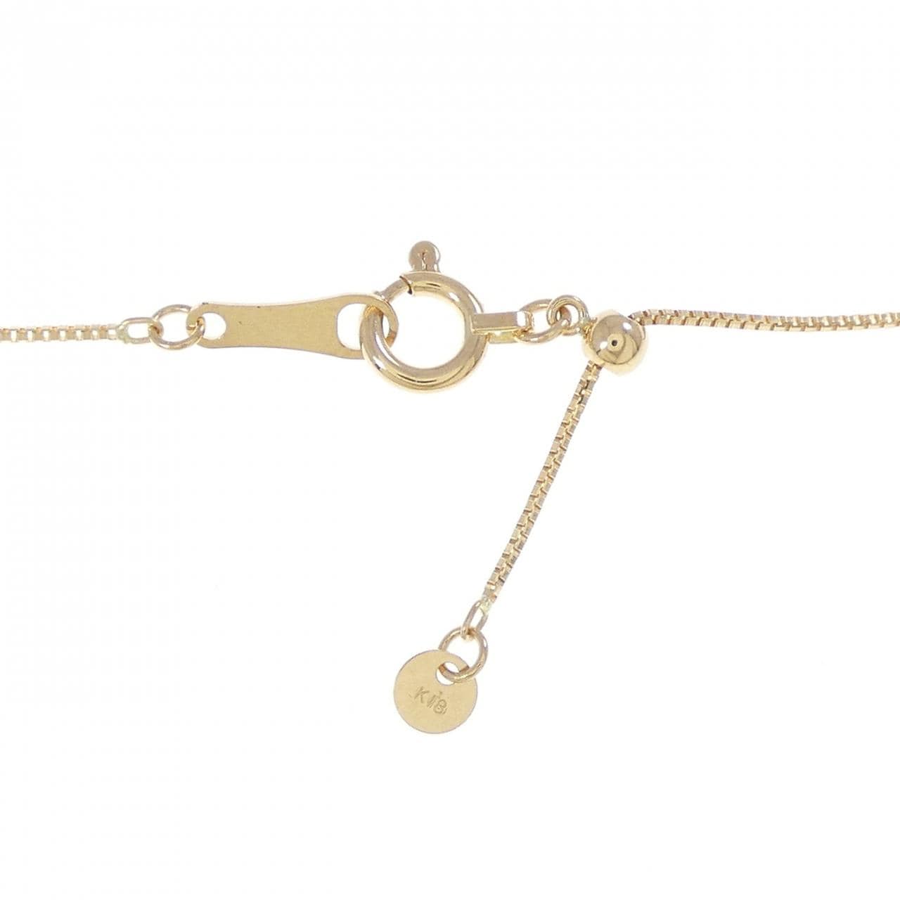 K18YG flower Diamond necklace 0.50CT