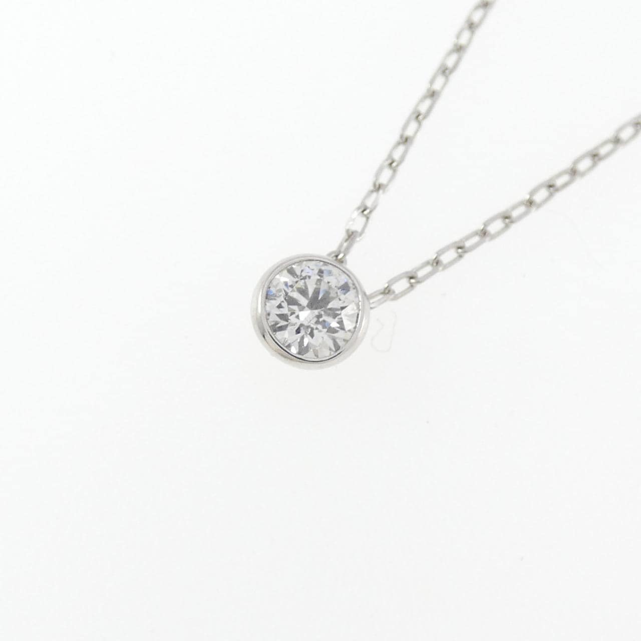 PT900/PT850 ソリティア ダイヤモンド ネックレス 0.30CT