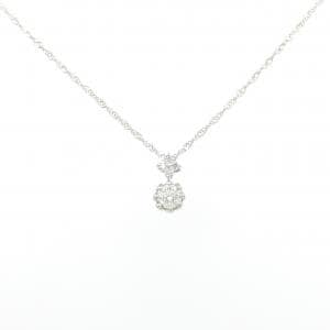 K18WG ダイヤモンド ネックレス 0.17CT