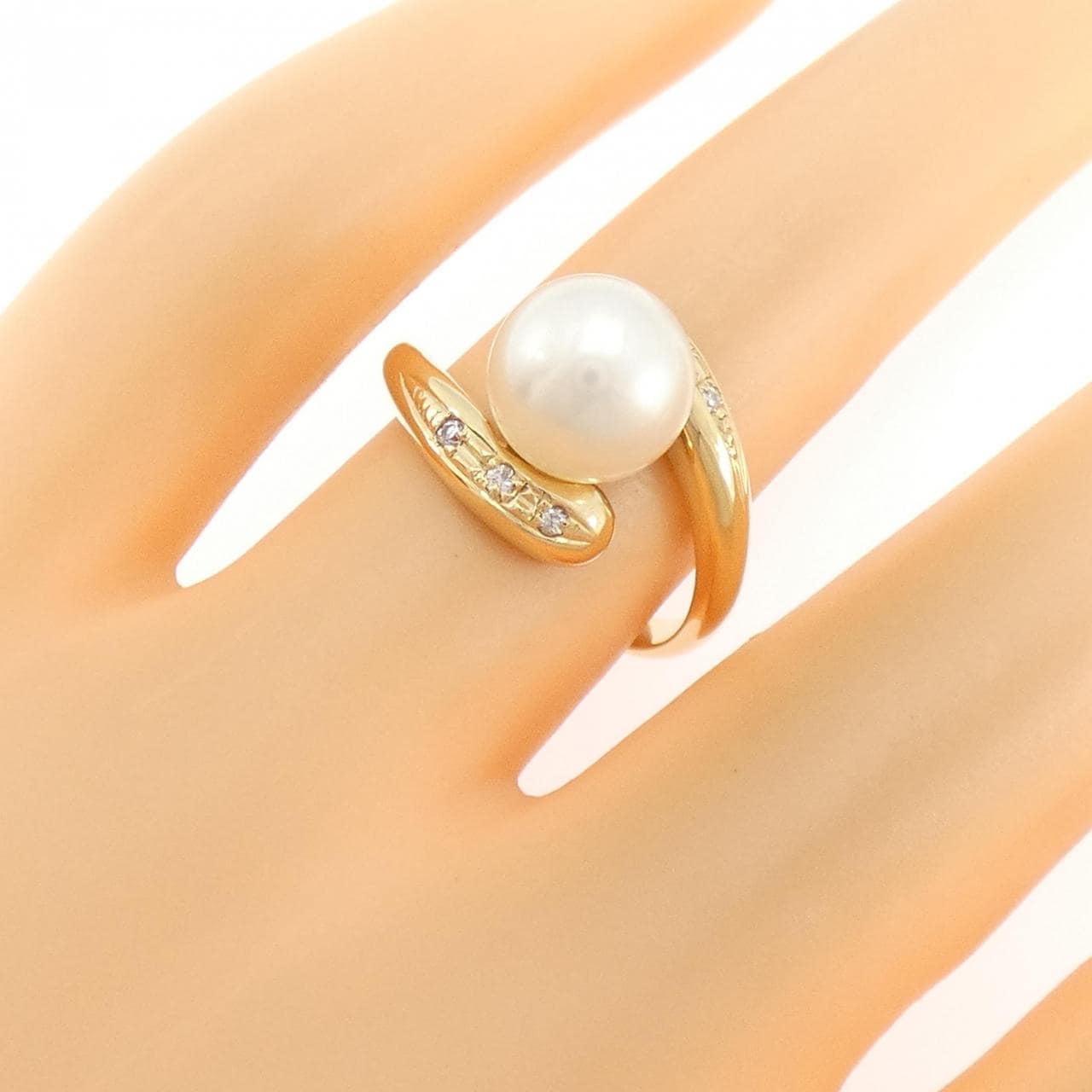 K18YG アコヤパール リング 8.6mm