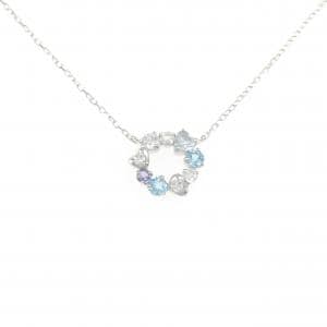 K10WG カラーストーン ネックレス