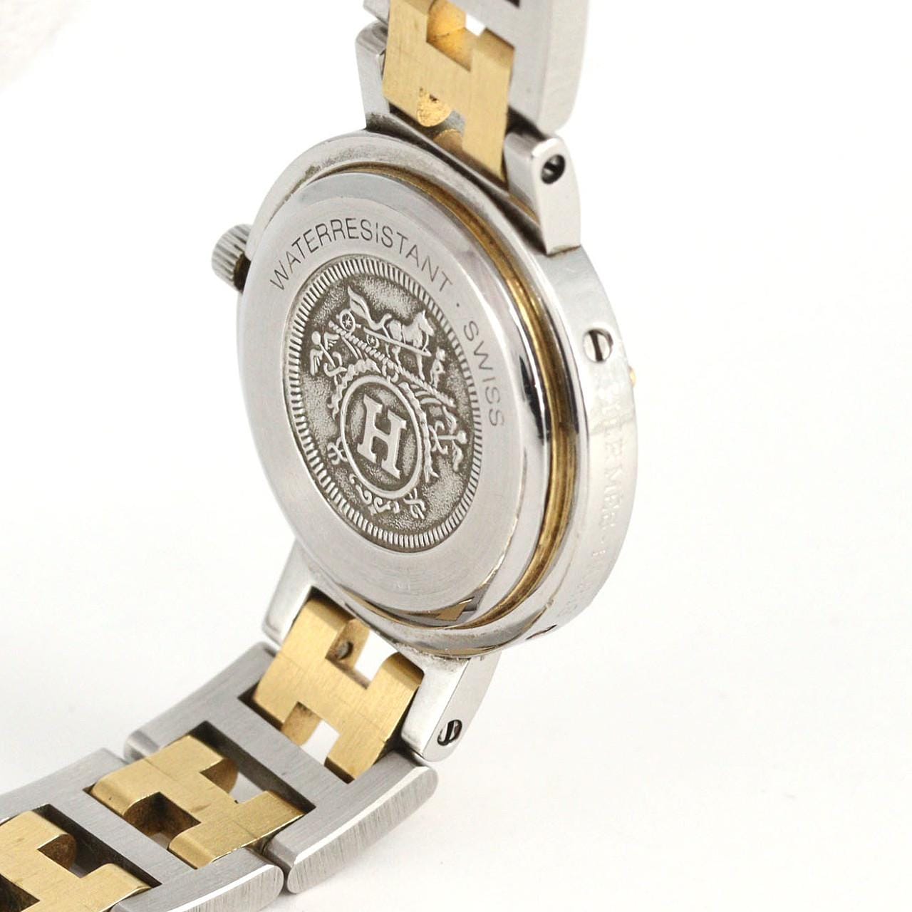 【ノーメンテナンス還元価格】エルメス クリッパー コンビ SSxGP クォーツ