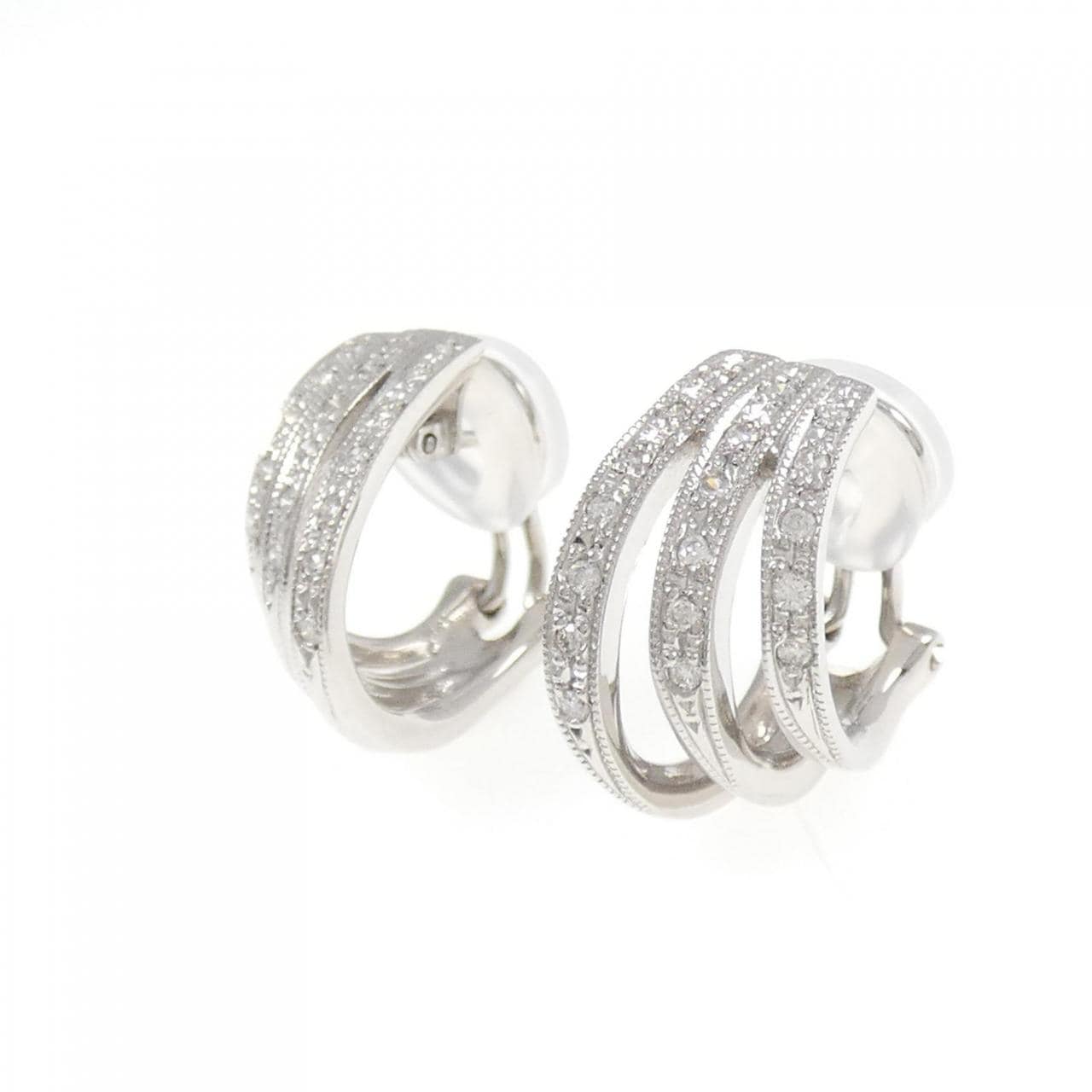 K18WG ダイヤモンド ピアス/イヤリング 0.30CT