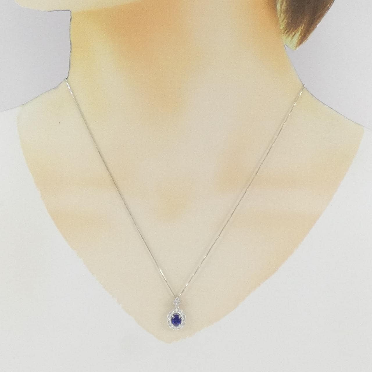 PT900/PT850 サファイヤ ネックレス 1.00CT