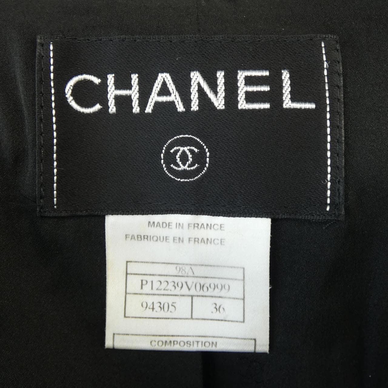 【ヴィンテージ】シャネル CHANEL P12239V06999 98A. ノーカラージャケット