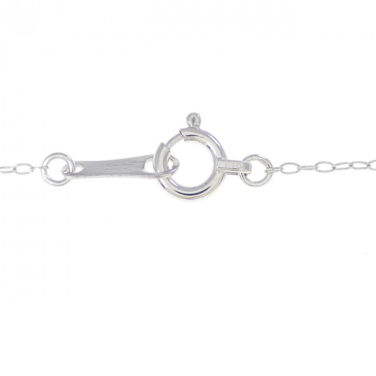 K10WG ムーン ダイヤモンド ネックレス 0.02CT