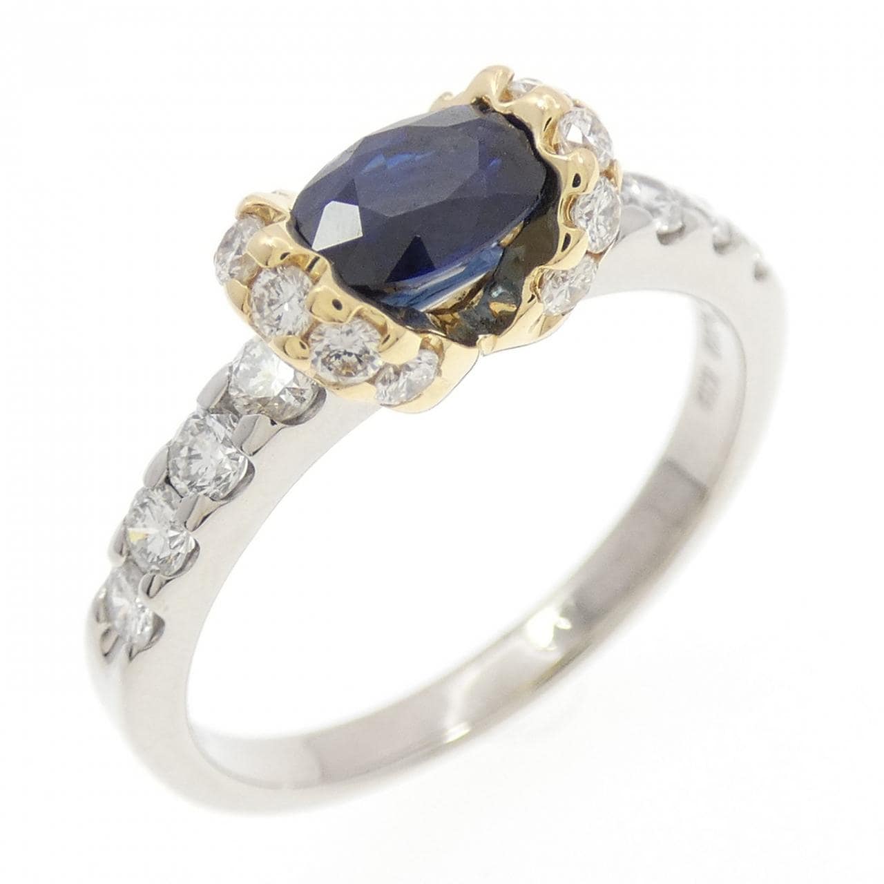 PT900/K18YG サファイヤ リング 0.76CT