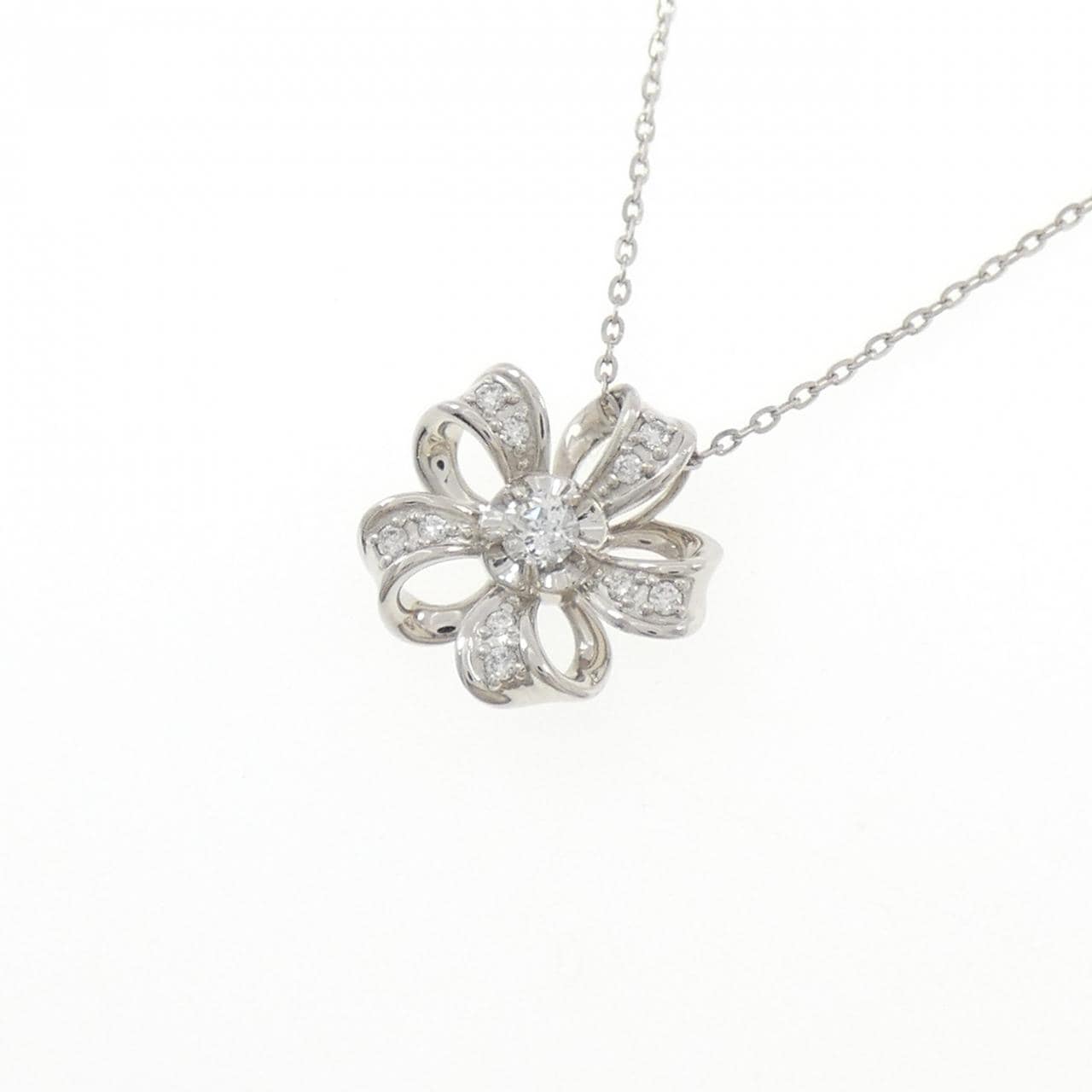 フェスタリア フラワー ダイヤモンド ネックレス 0.088CT