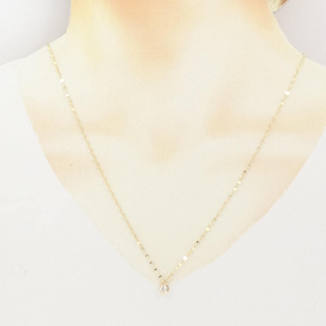 K18YG ダイヤモンド ネックレス 0.10CT