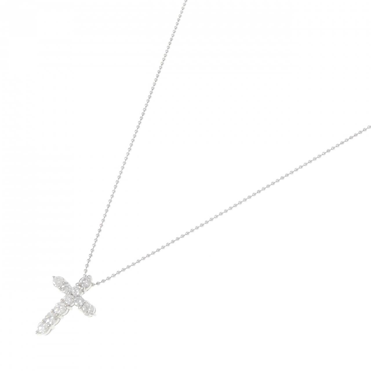 PT900/PT850 クロス ダイヤモンド ネックレス 0.70CT