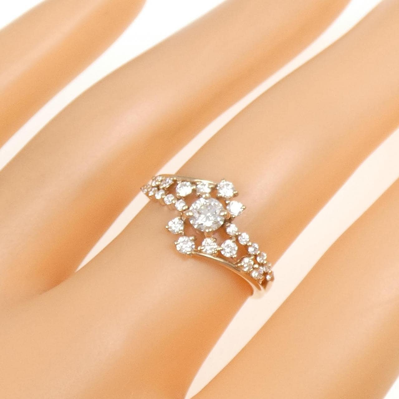 K18PG ダイヤモンド リング 0.222CT