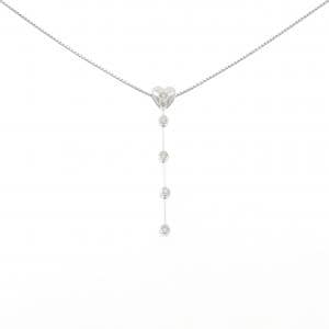 K18WG ハート ダイヤモンド ネックレス