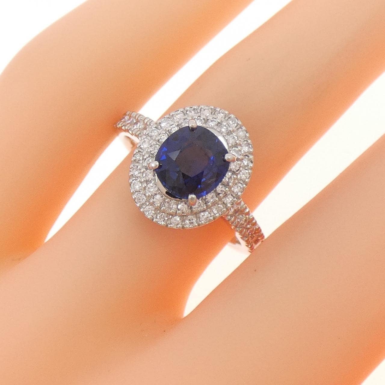PT900 Sapphire Ring 1.45CT Cambodian