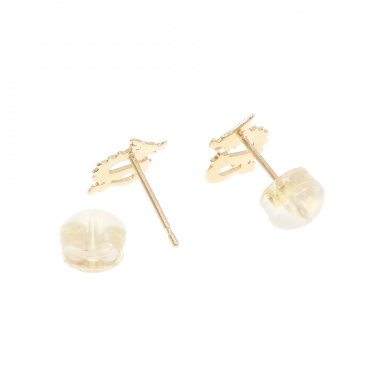 [BRAND NEW] K18YG Dragon Earrings