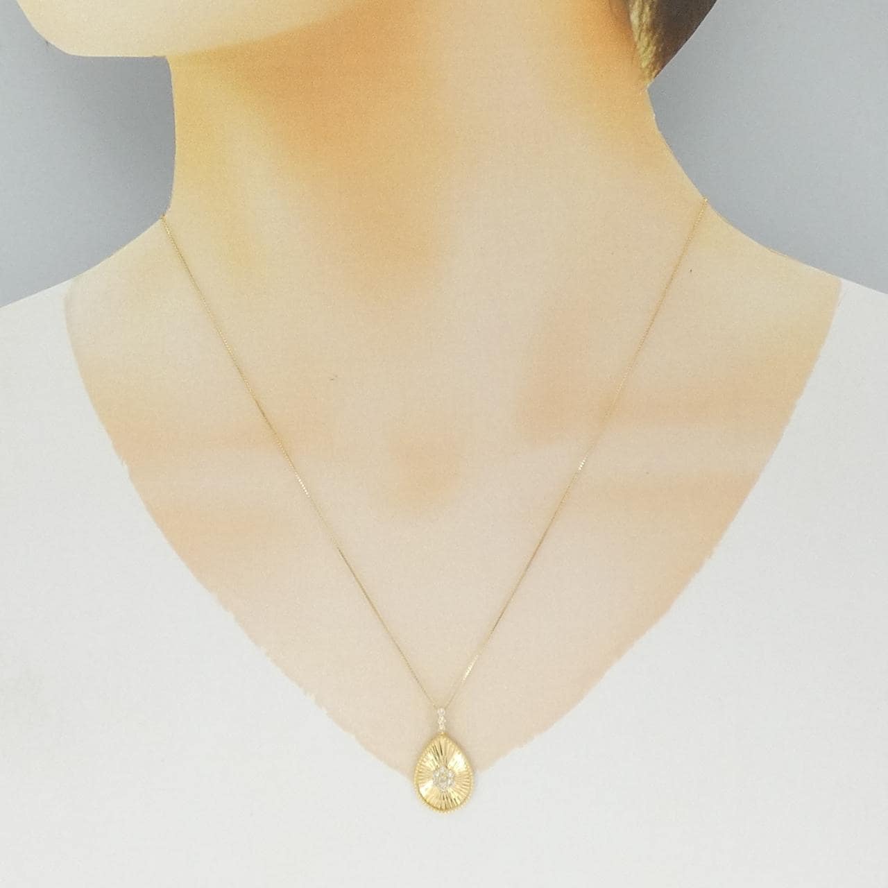 【新品】K18YG ダイヤモンド ネックレス 0.18CT