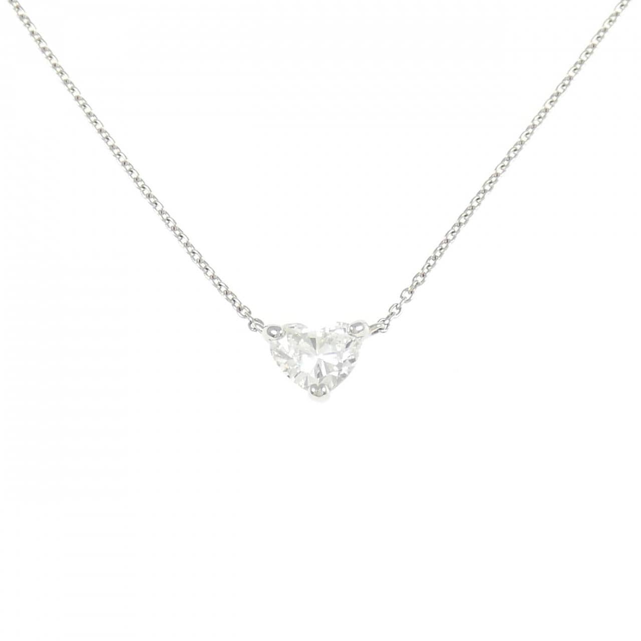 【リメイク】PT900/PT850 ダイヤモンド ネックレス 0.483CT F SI1 ハートシェイプ