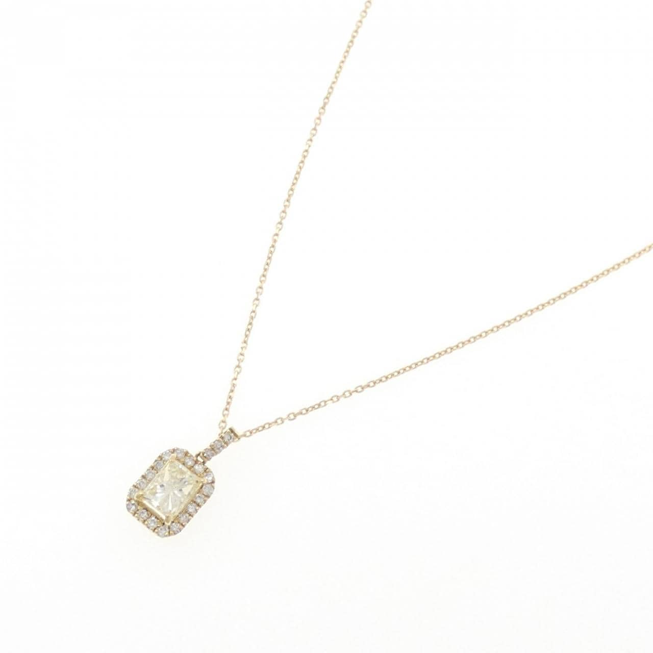 【新品】K18YG ダイヤモンド ネックレス 0.634CT VLY VS1 ファンシーカット