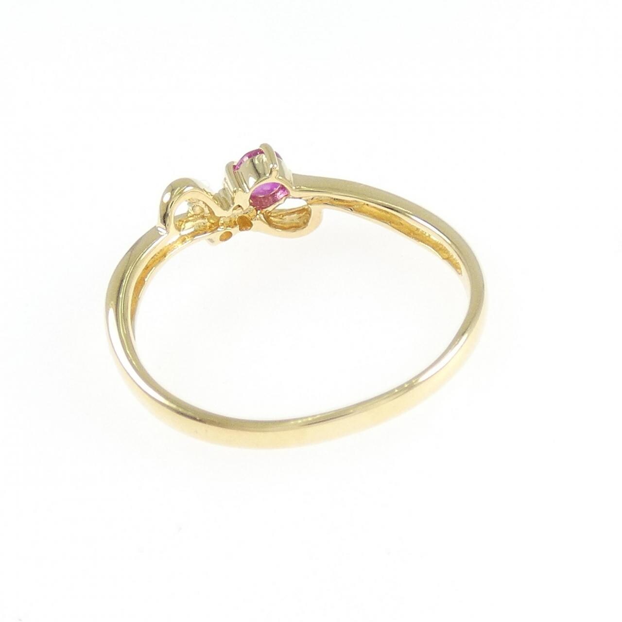 K18YG ルビー リング