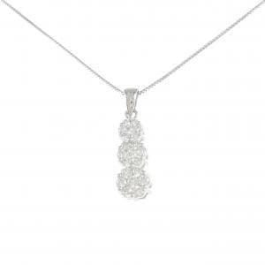 K18WG ダイヤモンド ネックレス 1.00CT