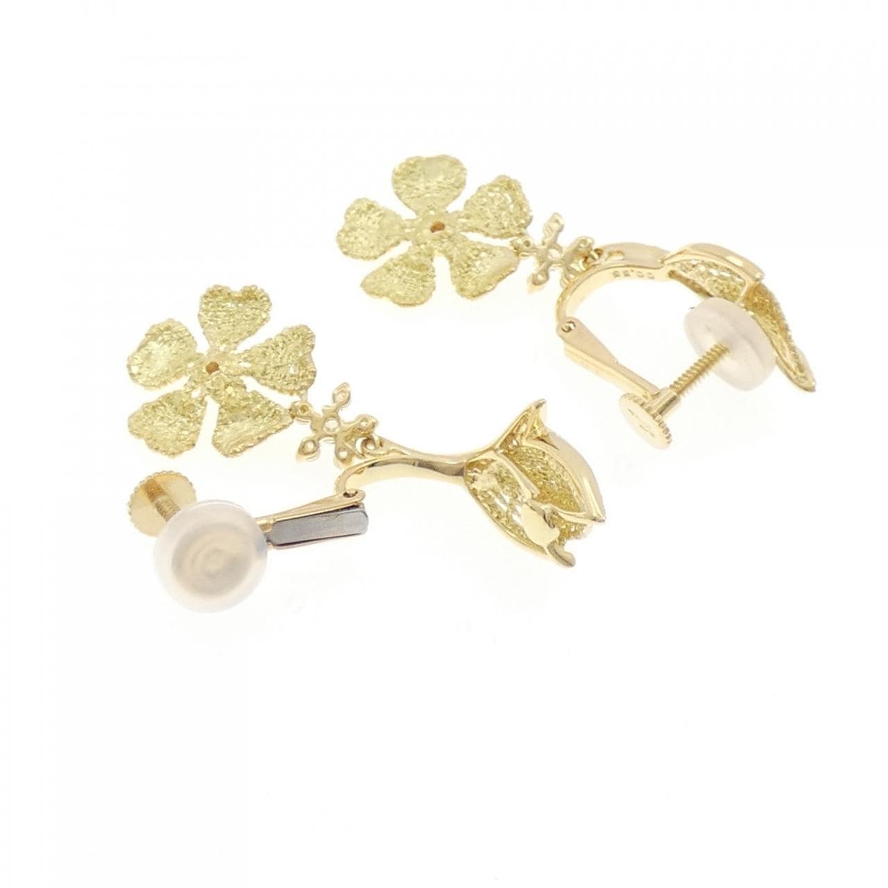 Genet Flower Diamond Earrings 0.55CT