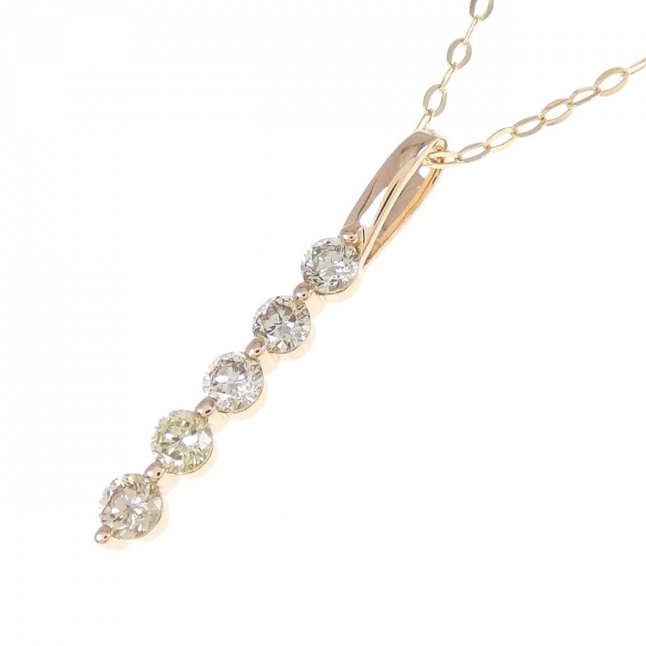 K18PG/K18YG ダイヤモンド ネックレス 0.30CT