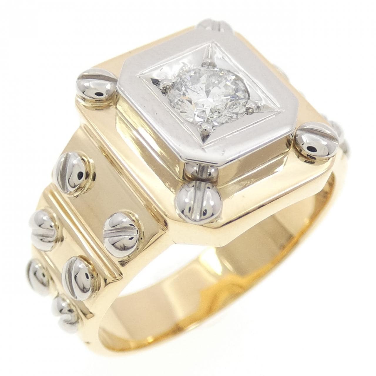 K18YG/PT900 ダイヤモンド リング 0.311CT