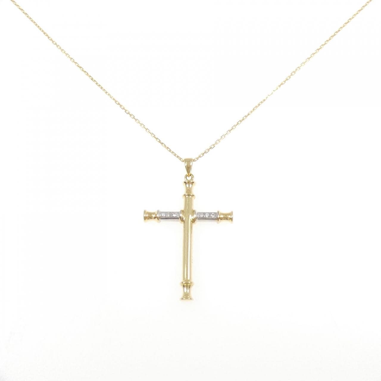K18YG/K18WG ダイヤモンド ネックレス 0.05CT