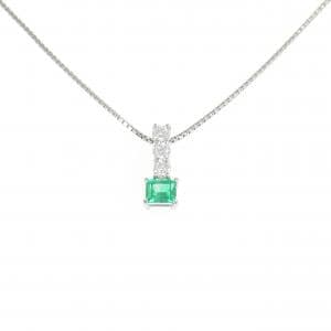 PT900/PT850 エメラルド ネックレス 0.48CT