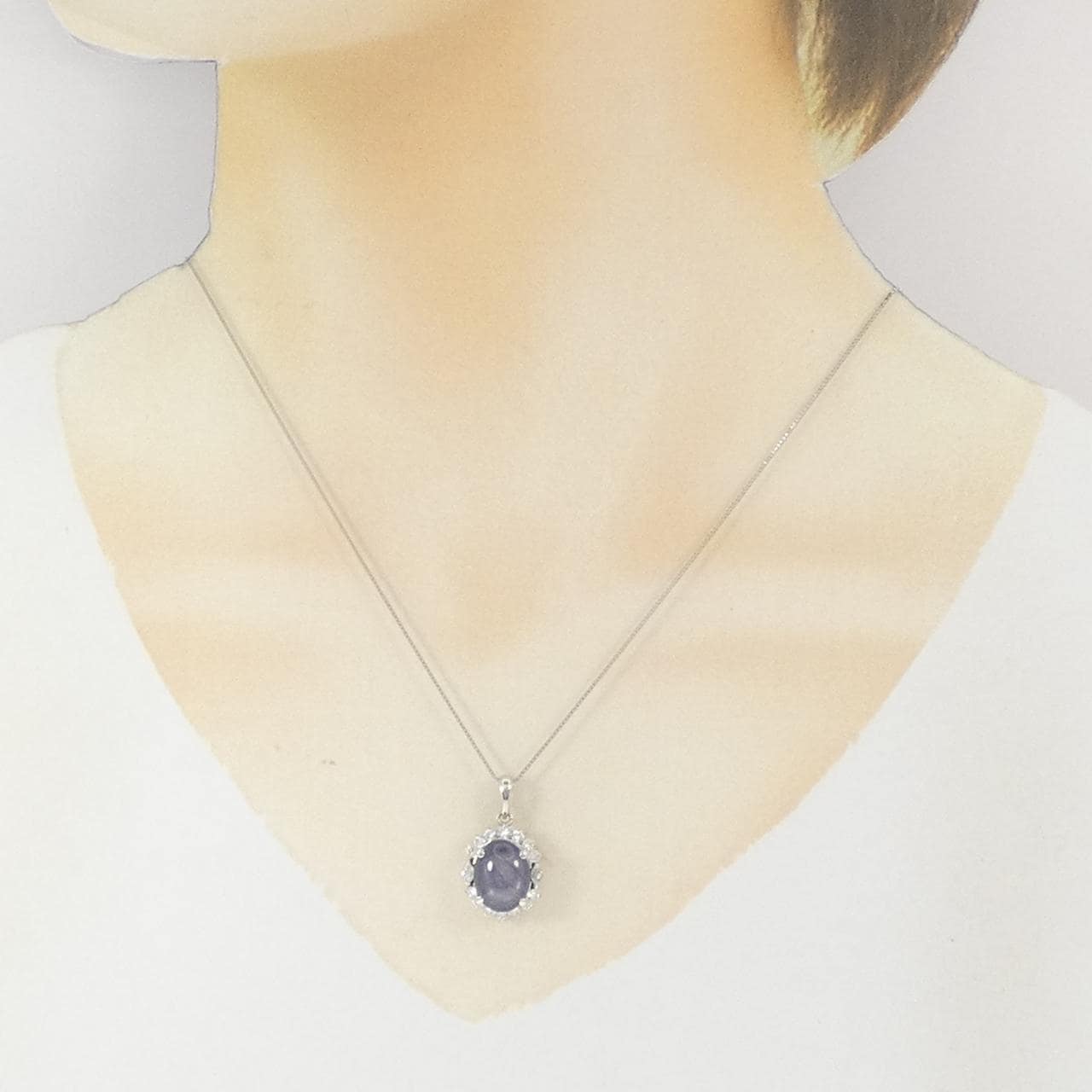 PT900/PT850 スターサファイヤ ネックレス 8.76CT