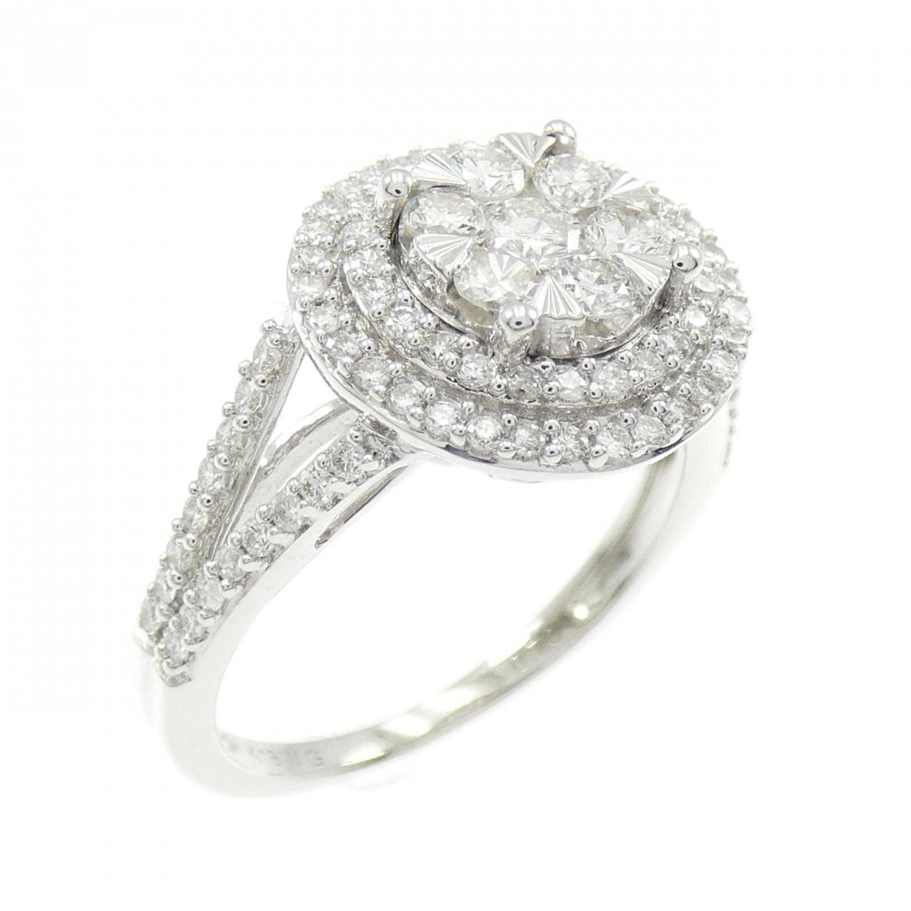 K18WG ダイヤモンド リング 0.70CT