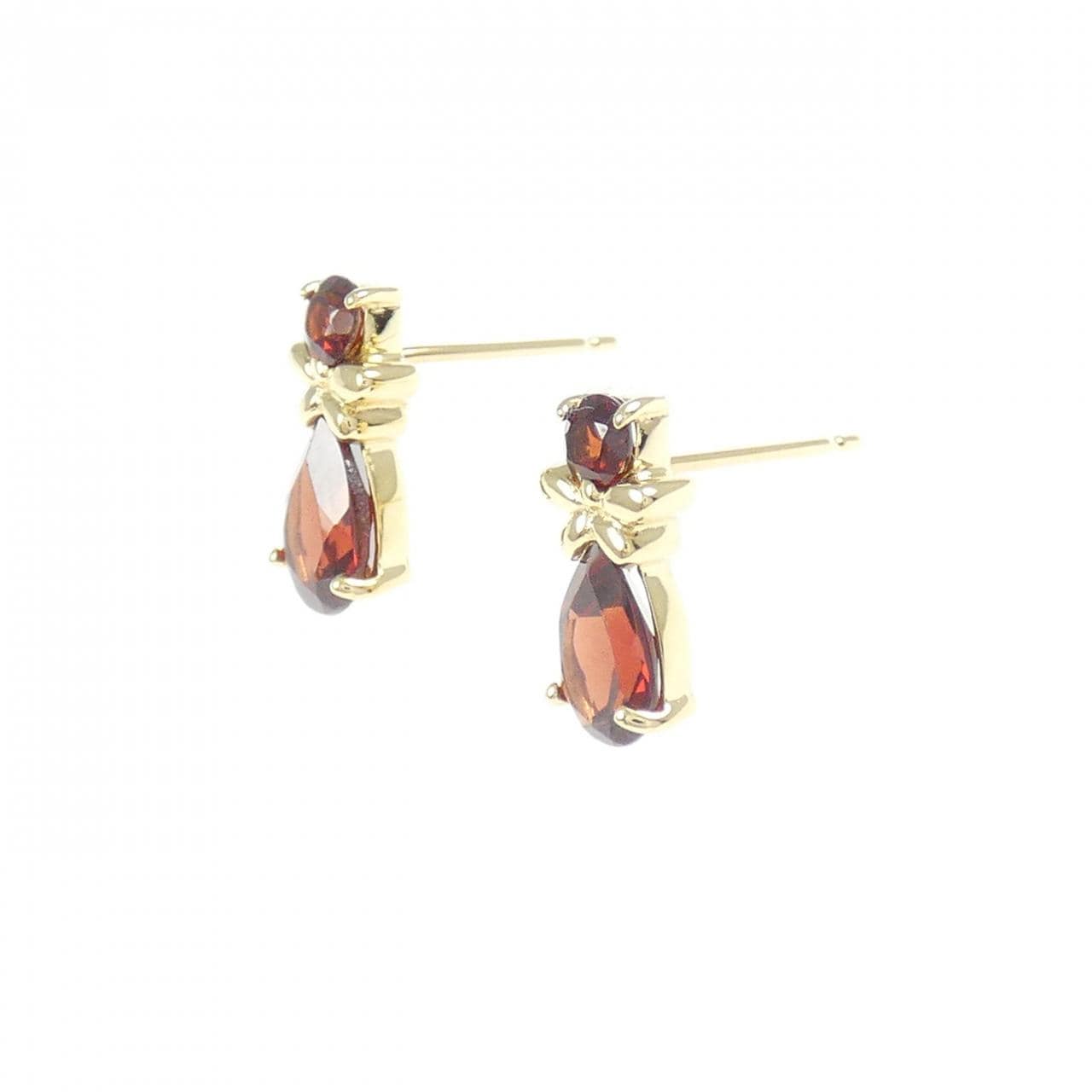 K18YG ガーネット ピアス