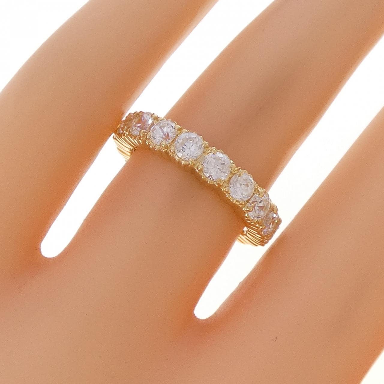 K18YG キュービックジルコニア リング