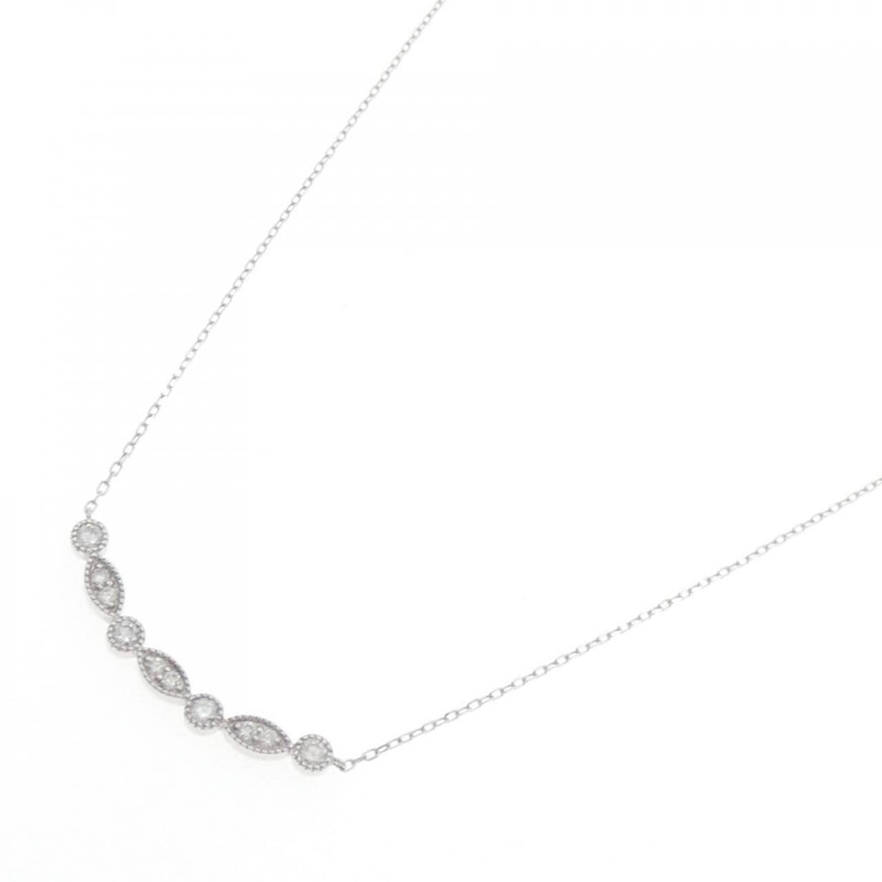 K18WG ダイヤモンド ネックレス 0.30CT