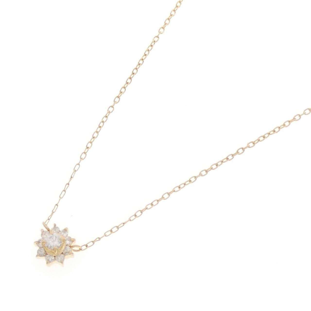 K18YG ダイヤモンド ネックレス 0.15CT