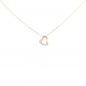 K18YG ハート ダイヤモンド ネックレス 0.10CT